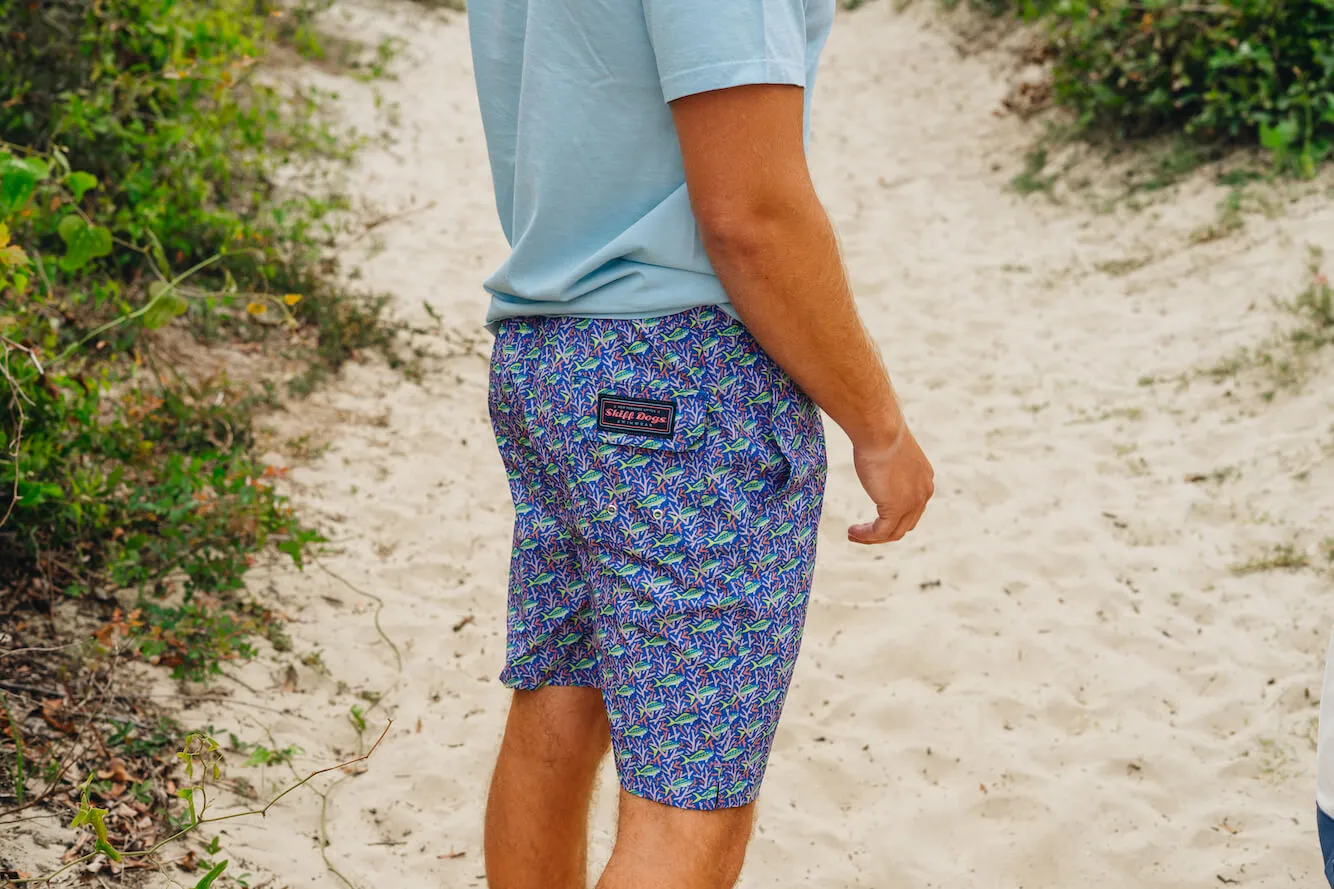 Staghorn Swim: Swim Trunks - Blue/Pink