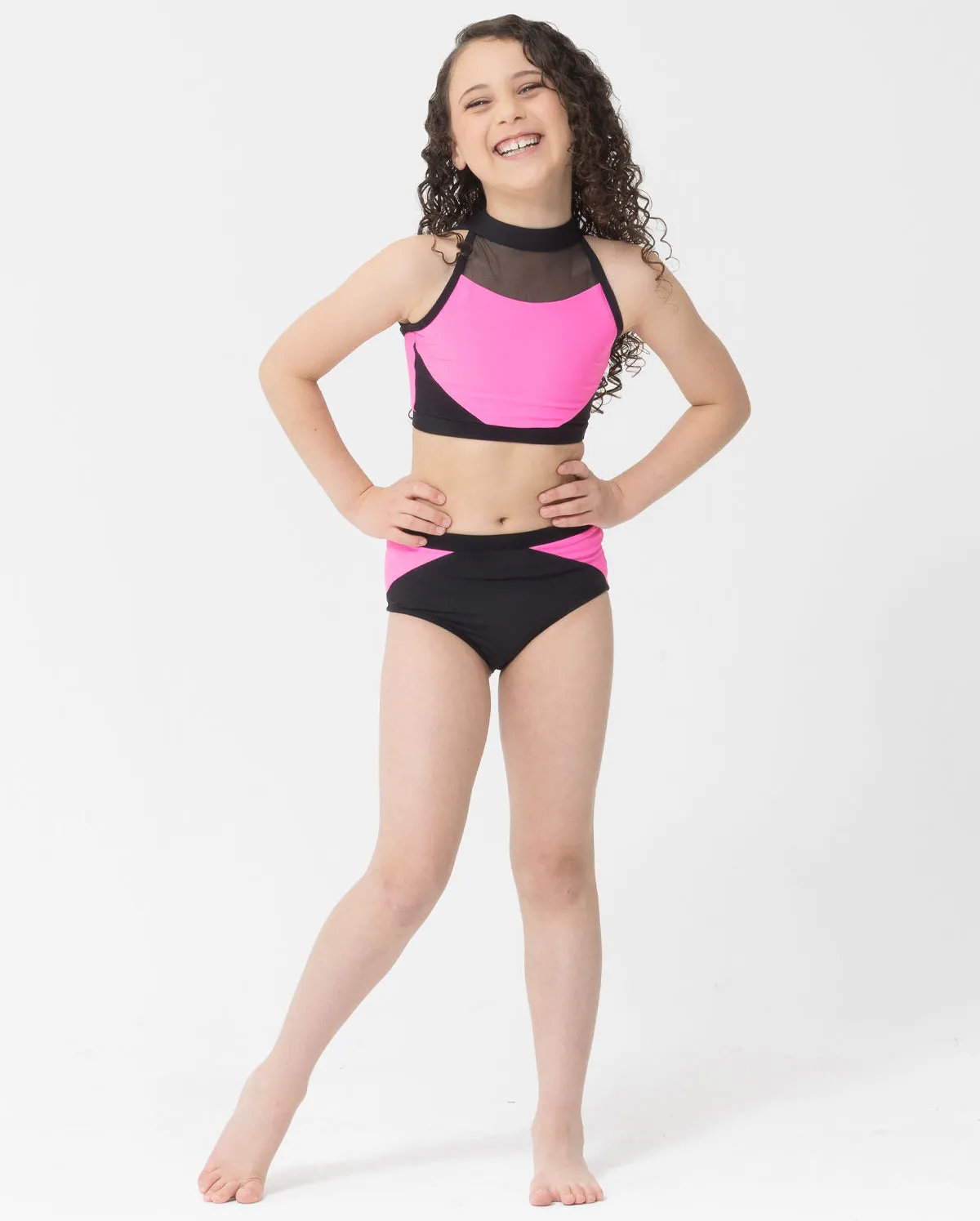 Studio 7, TENILLE CROP, Neon Pink, Adults, ADCT18