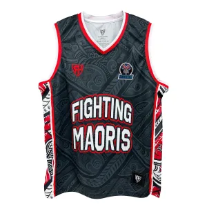 Taiaha Fighting Maoris Mens Basketball Vest