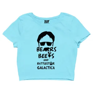 The Office Crop Top - Bears Beets & Battlestar Galactica