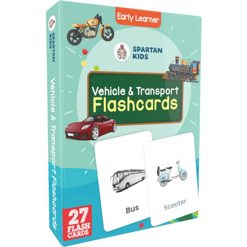 Vehicle and Transport Flash Cards (27 Early Learning Flash Cards For Kids)