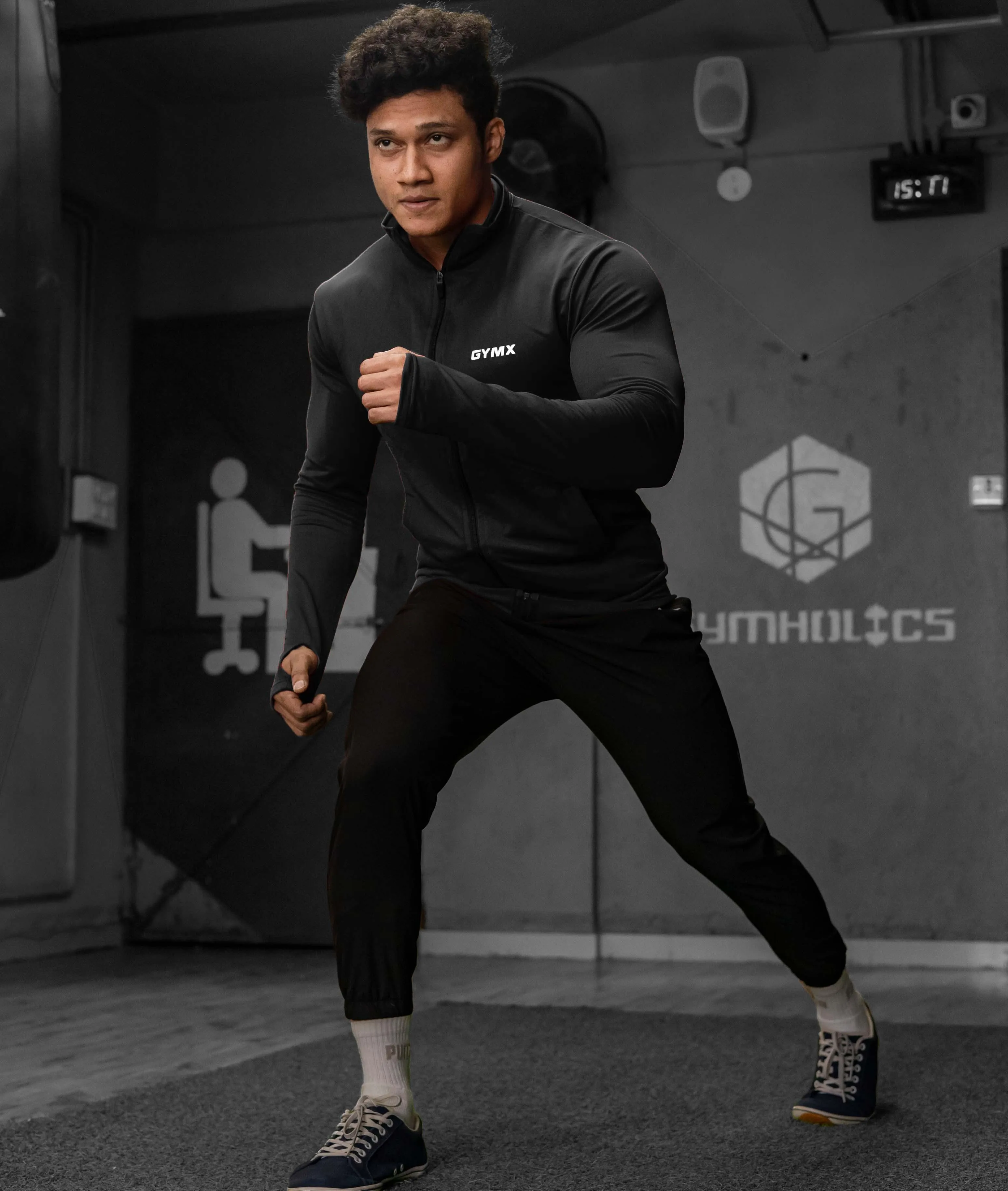 Velocity GymX Thumbhole Jackets: Jet Black