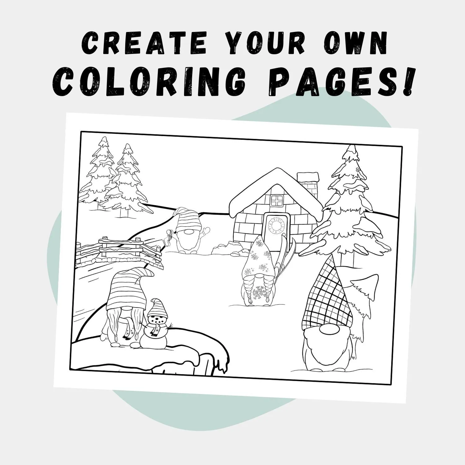 Winter Gnomes: Create Your Own Gnome Coloring Pages