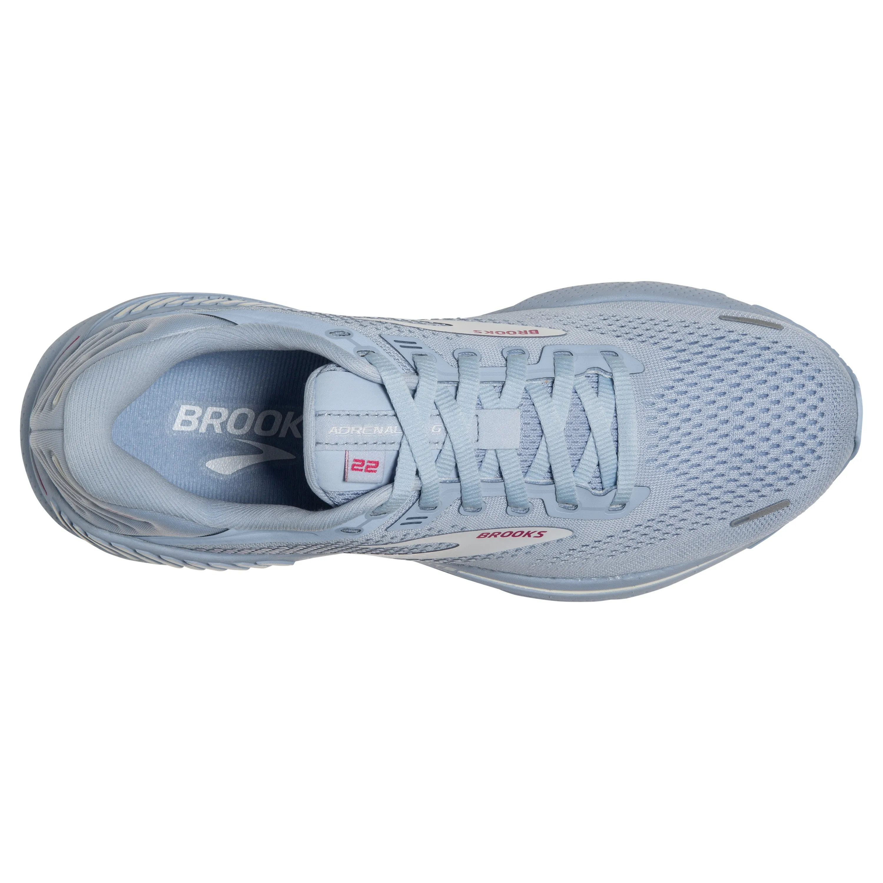 Women's Brooks Adrenaline GTS 22 Color: Kentucky Blue/White/Rose