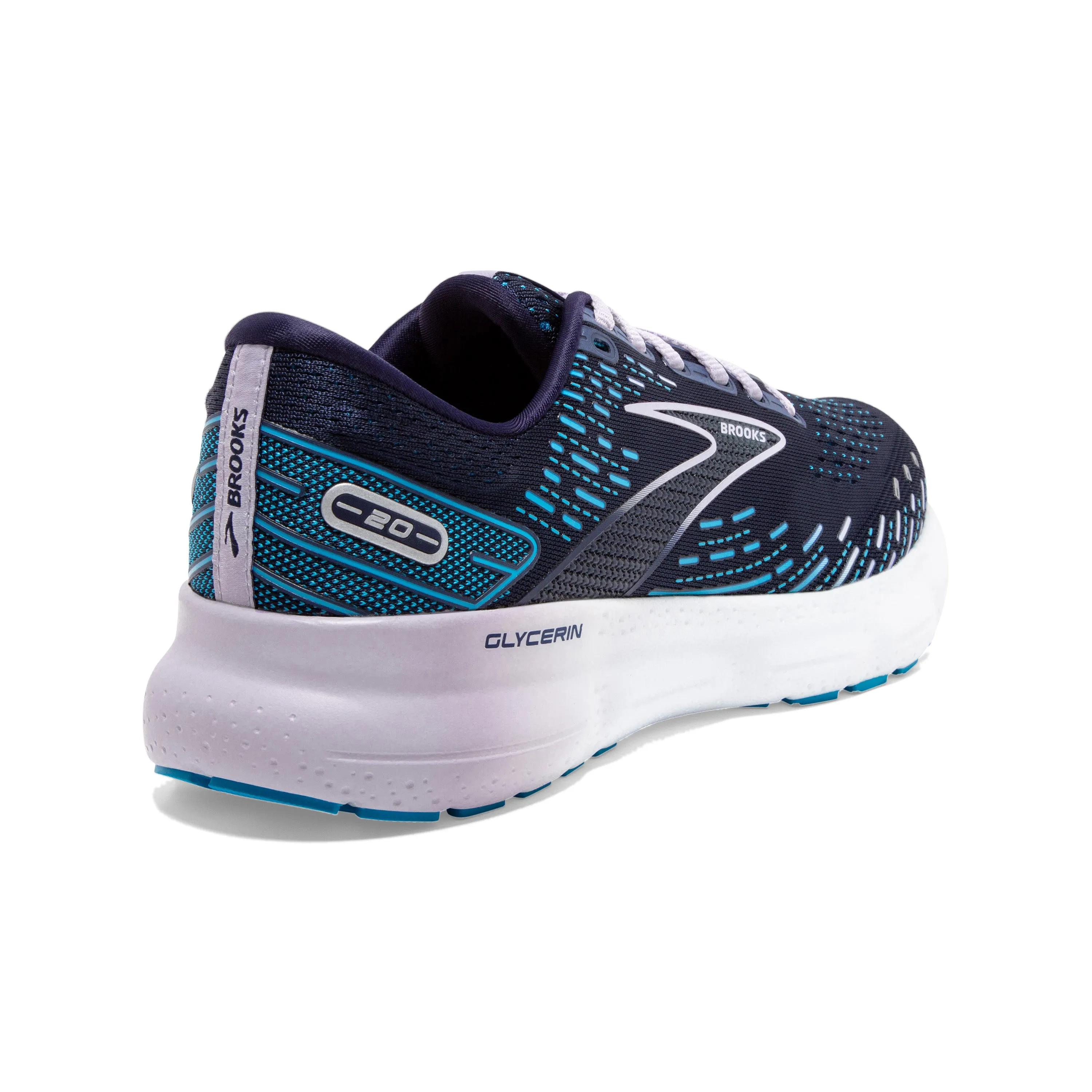 Women's Brooks Glycerin 20 Color: Peacoat/Ocean/Pastel Lilac