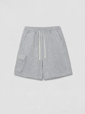 Wool Knitting Loose Solid Color Cargo Athletic Shorts