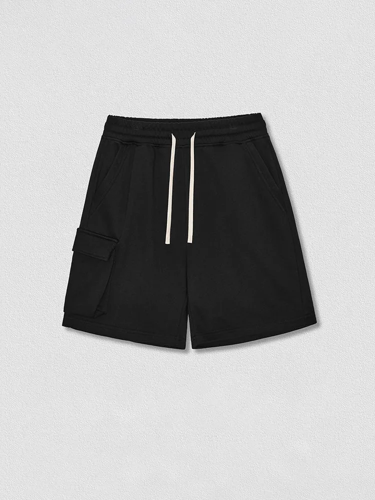 Wool Knitting Loose Solid Color Cargo Athletic Shorts