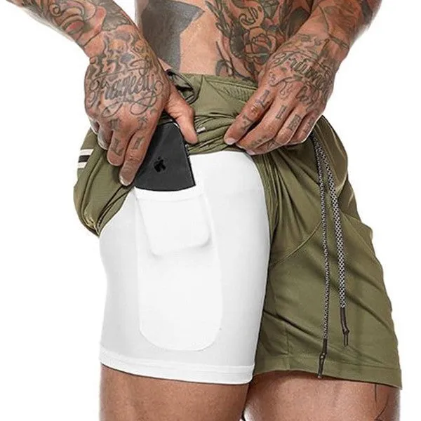 Zyaire Quick Dry 2-in-1 Pocket Running Shorts